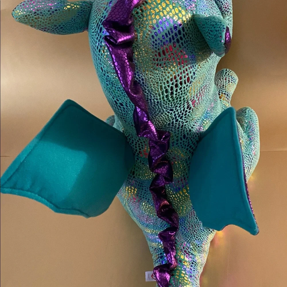 TY BEANIE BOOS CINDER the Multicolor Plush stuffed Dragon Size LARGE